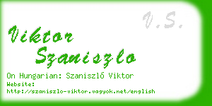 viktor szaniszlo business card